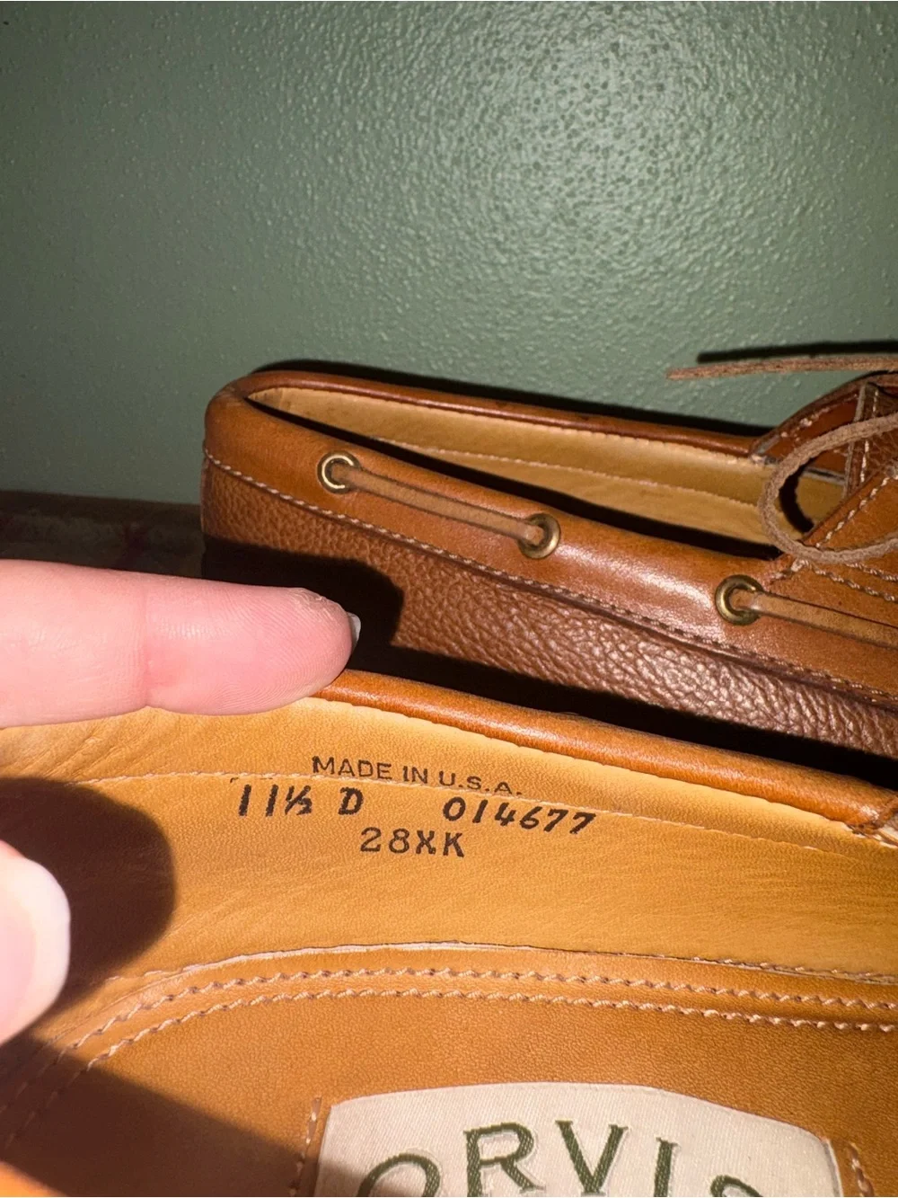 Orvis Men's Brown Leather Boat Shoes